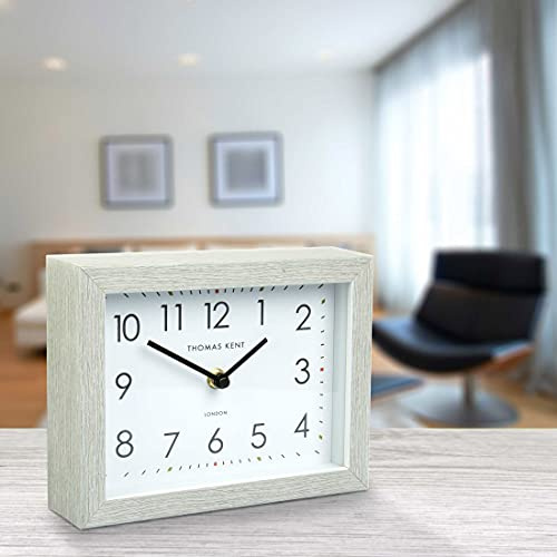 Thomas Kent Smithfield Mantel Clock Silver Birch