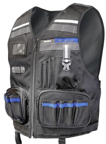 Niche Heavy Duty Tool Belt with Upgraded Anti-Drop Pocket, Adjustable Waist 38-46, Multi-Pocket Work Belt for Carpenter, Electrician, Handyman, DIY (TL-6202 New)