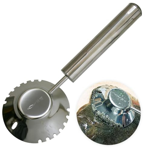 Tikusan Fish Scaler Brush, Fish Scaler Remover Made in Japan with stainless Steel Circle Sawtooth Easily Remove Fish Scales