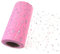 Lumeiy Rotolo di tulle Paillettes glitterate Bobina Tutu Matrimonio Festa di Natale Decorazione di compleanno Articoli da regalo fatti a mano(rosa)