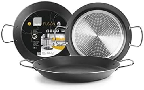 IBILI - Fusion-Pfanne, 42 cm, Aluminium, antihaftbeschichtet, 10 Portionen, für Induktion geeignet