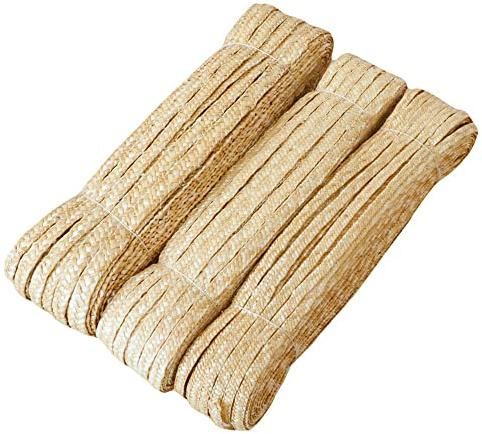 50 m de material de paja de trigo de ratán para el hogar, manualidades, manualidades, decoración de punto y reparación, silla, cesta de mesa, herramienta (ancho 111 mm)