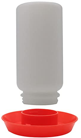 Foderskål vattenbad för fjäderfä 1 l kycklingmatdryck, foderdispenser, vattenverktyg för kyckling, kyckling, anka, vaktel (vattenbad)