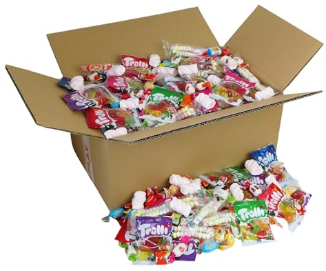 CAPTAIN PLAY Karneval Wurfmaterial, 4 kg Mix, 300 Teile Wurfmaterial Karneval in Einzelverpackung, Süßigkeiten Großpackung mit Resten von Halloween, Weihnachten und Ostern