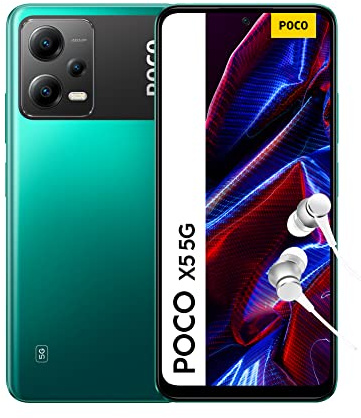 POCO X5 5G, téléphone Mobile 6,67 AMOLED FHD+ 256Go Vert, Charge Ultra Rapide en Version FR + 2 Ans de Garantie