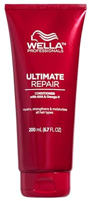 Wella Professionals Ultimate Repair Conditioner - Nourishing Deep Conditioner for Damaged Hair - With AHA & Omega-9 - For All Hair Types (200ml)