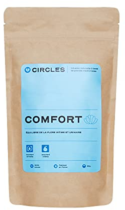 Infusion Circles COMFORT Flore Intime & Urinaire Goût Lavande 100g | Diurétique Naturel | Cure 1-3 Mois | Femme Équilibre Hormonal