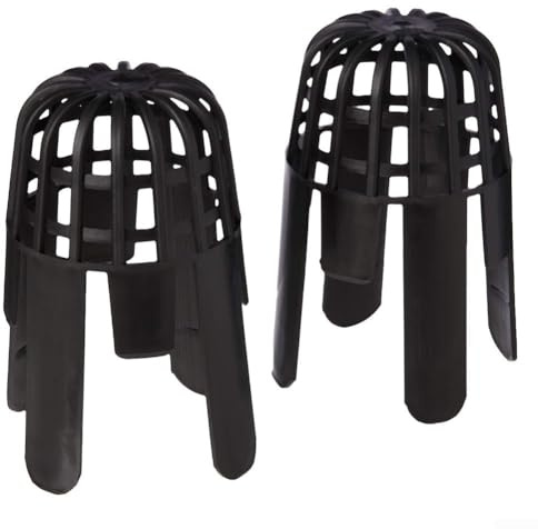 Protezioni in plastica per grondaie, 2 pezzi, per grondaie, grondaie, foglie cadenti, protezione per tubi da 68 mm