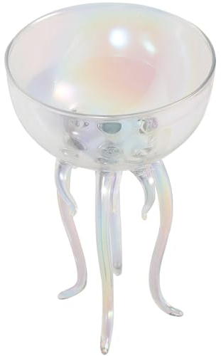 TOPBATHY Unique Jellyfish Glass Cup Tall Cocktail Goblet Drinking Glasses for Mulled Wine for Birthday Parties and Banquets