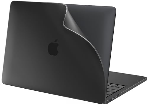 BlueSwan Hülle kompatibel mit MacBook Pro 13 Zoll M2 M1 A2338 A2251 A2289 A2159 A1989 A1706 A1708, veröffentlicht 2017–2021, Bruchsichere PP Flexibles neues Material Matte Schutzhülle – Schwarz