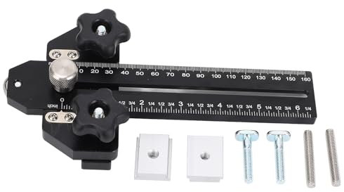 Guide de Déchirure Rapide et Fin, Gabarit de Scie à Table en Alliage D'aluminium avec Roulements de Guidage Montés sur le Dessus pour une Coupe Précise, Distance entre le Rail en