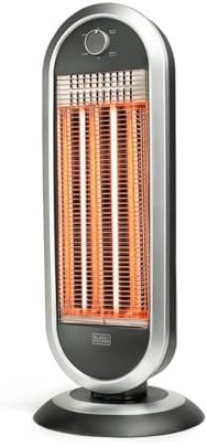 Avilia Stufa al Carbonio 900W con Oscillazione, 2 Velocità, Termostato Regolabile e Sistema Antiribaltamento