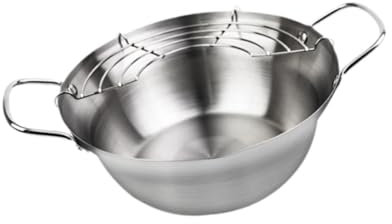 Fenteer Olla para freír, Olla para Sopa, Calentador de Leche, Olla Antiadherente para freidora, para Aros de Cebolla