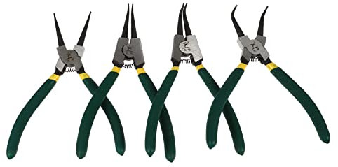 NUOBESTY 4piezas Alicates Circlip Pinzas Para Anillos Elásticos Con De Alta Resistencia Para Profesionales y Bricolaje