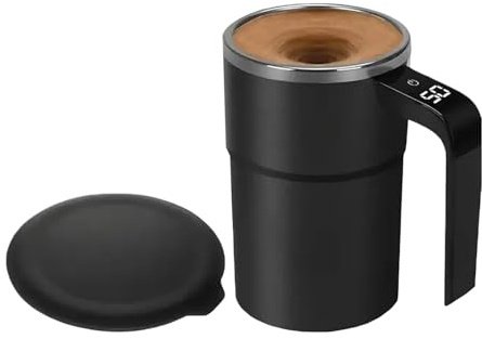 dzqad Selbstrührende Tasse | 380ml Automatische Rührtasse Für Milch,Automatischer Selbstrührender Becher mit Deckel - für Frauen Männer Honig Zuhause Küche Bar Geburtstag Weihnachten Büro