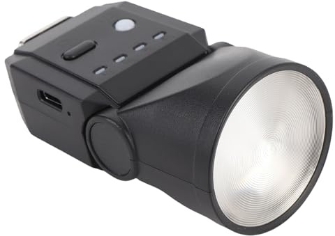 Keenso Microcámara Flash GN8 6500K CRI97, Película DSLR, Linterna Portátil para Luz de Relleno Brillante, Fotografía, Soporte Universal con Zapata