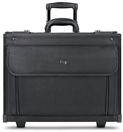 Solo New York Classic Rolling Catalog Case, Assorted Colors, Black, 12.8 X 18 X 7, Men's Laptop Bags