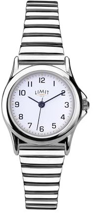 Limit Women's Silver Quartz Watch with White Dial Analogue Display and Silver Stainless Steel Bracelet
