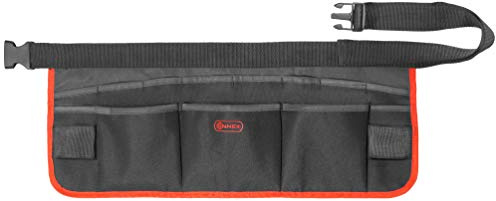 Connex Werkzeug-Gürteltasche - 13 Fächer Werkzeuggürtel mit Hammerhalter | Mit 2 Universalhaltern – Aus Polyester – Pflegeleicht – Verstellbar bis 115 cm für Baustelle und Montage