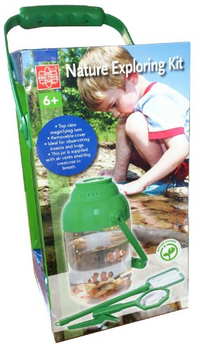 EDU-TOYS Naturbeobachtung Set Becherlupe mit Werkzeug und 5L Gefäß + Lupe