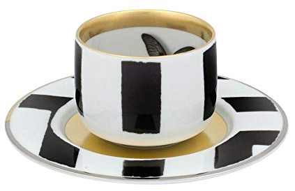 VISTA ALEGRE Sol Y Sombra - Taza de café y platillo