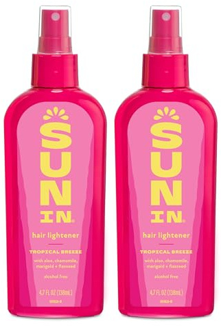Sun In Tropical Breeze Haaraufheller - Aufhellungsspray für blondes und dunkles Haar - Sanftes Haare Aufhellen mit Aloe & Kamille - Haarpflege alkoholfrei, parabenfrei - 2-Pack, 138mL