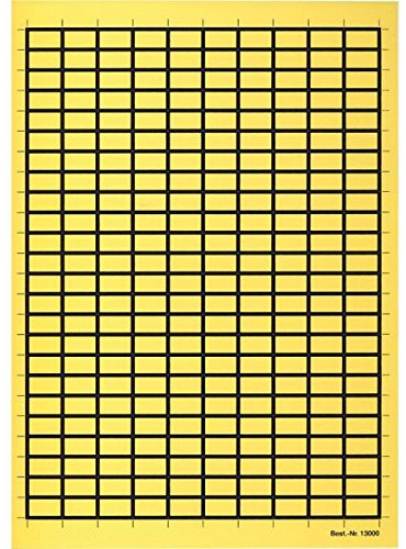 LEMAX® Etiketten,mit Rand,zum Selbstbeschriften,gelb,Gewebefolie,19x11mm,240/Bogen