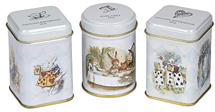 New English Teas Alice in Wonderland Mini Tea Tins gift with loose-leaf black tea