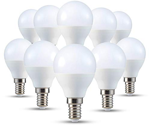 V-TAC 4W (25W equivalente) Risparmio energetico P45 Golf lampadina E14 SES (piccolo tappo a vite Edison) 3000K bianco caldo non dimmerabile - confezione da 10 [Classe di efficienza energetica G]