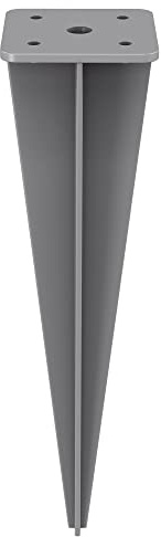 SONGMICS Picchetto Terra, Ancoraggio a Terra per Pali di Tende Laterali, Adatto solo a Tende Laterali in Alluminio SONGMICS, Grigio GSA001
