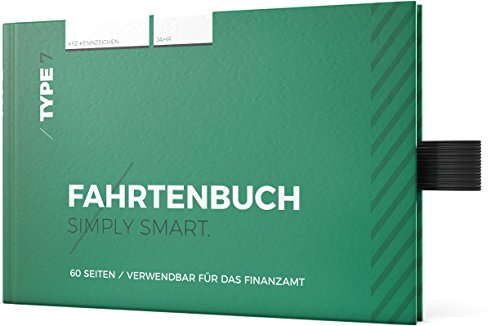 Type 7 - Premium-Fahrtenbuch, Hardcover, DIN A6, 112 Seiten, für Finanzamt geeignet - für PKW und LKW - Für Deutschland und Österreich