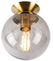 Qazqa Art Deco Deckenleuchte, Deckenlampe - Pallon - Gold, 20cm, Ideal als Flur, Schlafzimmerlampe und Wohnzimmerlampe