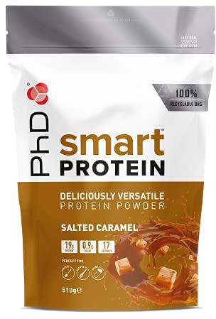 Phd Smart Protein, Versatile Shake, Ideal for Shakes, Baking and Deserts, Salted Caramel Flavour, 17 Servings per 510 g Bag