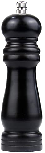 Molinillo de Pimienta, Pimientero de Madera Clara Trituradora de Especies Manual para Cocina, Color Negro (170mm)