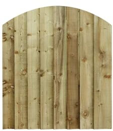 Made to Measure 3ft Wooden Garden Gate, Custom Feather Edge Semi-Braced Arch Top Treated Timber Door for Outdoor Pathway Home Access, MAX 90cm High x MAX 75cm Wide