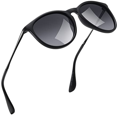 kunchu Sonnenbrille-Damen-Polarisierte-Sonnenbrille-Rund-UV400-im-Retro-Sonnenbrille-für-Damen & Herren Schutz Vintage