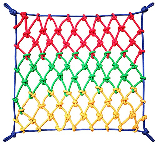DRYNDA Child Anti-Fall Safety Protection Climbing Net,Outdoor Climbing Netting for Kids child Nylon Rope Playground Treehouse Play Giant Mesh Cargo Nets(Size:1x3M(3X10FT))