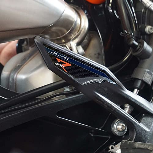LABELBIKE 3D Motorrad Einstiegsleistenaufkleber kompatibel mit KTM | 890 Duke R 2022-2023 Atlantic Seitenschutz aus Kunstharz, kratzfest, dekorativ, blau