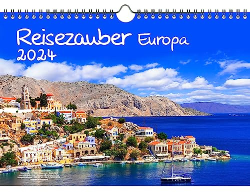 Reisezauber Europa DIN A4 Kalender für 2024 Urlaub Strand Reise Europa Stadt und Land - Seelenzauber