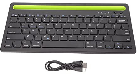 WOOXGEHM Tastiera Bluetooth Multidispositivo, Tastiera Bluetooth Universale Supporto per Cellulare Integrato Multidispositivo Tastiera Wireless per Windows, Tastierino Numerico Connetti Fino