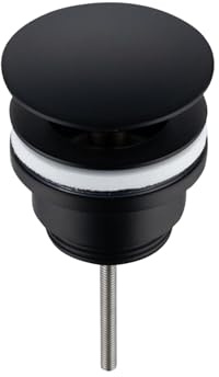 Balneo Click-Clack Ablaufventil Messing universal, Schwarz | Messing, korrosionsbeständig, Click-Clack, universal (mit/ohne Überlauf), 4 Silikondichtungen, 2 J. Garantie