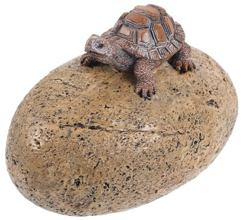 UKCOCO Resin Turtle Stone Key Hider Outdoor Garden Key Holder for Security and Decoration for Lawn and Patio