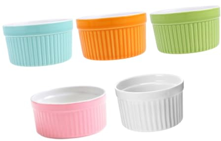 IMIKEYA 5pièces Ramequins De Céramique Allant Au Four Grands Moules à Pâtisserie