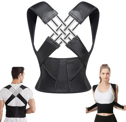 COLEESON Posture Corrector for Men and Women, Comfortable Upper Back Brace, Adjustable Back Straightener Support for Shoulder, Neck and Back