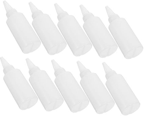 TOKIDNY 100St Flasche drücken Leere Flaschen tätowieren klarer Behälter dosierflaschen plastikflasche flüssigkleber DIY Quilling Bastelkleber Flaschen multifunktionale Leimflaschen Weiß