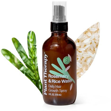 Plant Therapy Rosemary & Rice Water Spray 4 oz Daily Hair Growth Spray, Maximizes Natural Hair Growth, Boosts Strength & Elasticity, Adds Volume & Shine