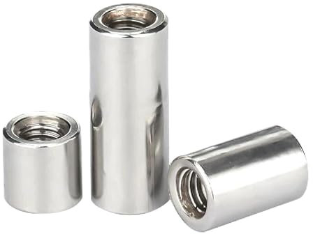 Zylindrische Verbindungsmutter M3-M12 Edelstahl-Rundsäulen-Überwurfmutter 10 Stück, 10 Stück, 18xM12x20