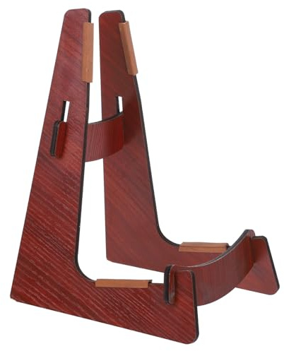 Soporte de Suelo para Guitarra de Madera Marrón, Plegable | Ukelele y Guitarra, Uso en Casa o Tienda, Apoyo Firme, Almacenamiento y Exposición
