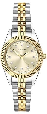 Sekonda Klassische Damenuhr Francis 26mm, Champagner, Armband
