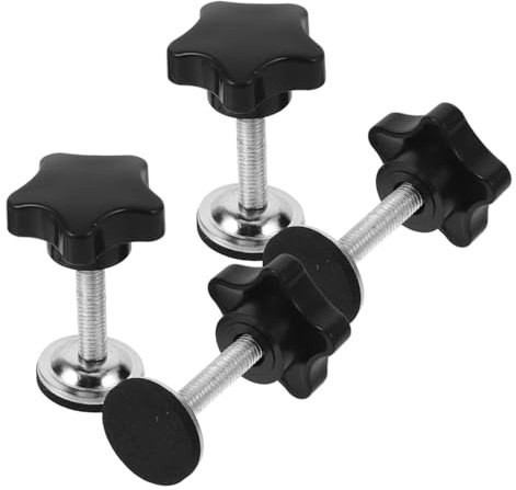 Zerodeko 4 Stück Handknopf Feststellschrauben M8x35 Mit Sterngriff Und Unterlegscheiben Langlebige Klemmschrauben Für Maschinen Und Geräte Universell Einsetzbare Einstellgriffe